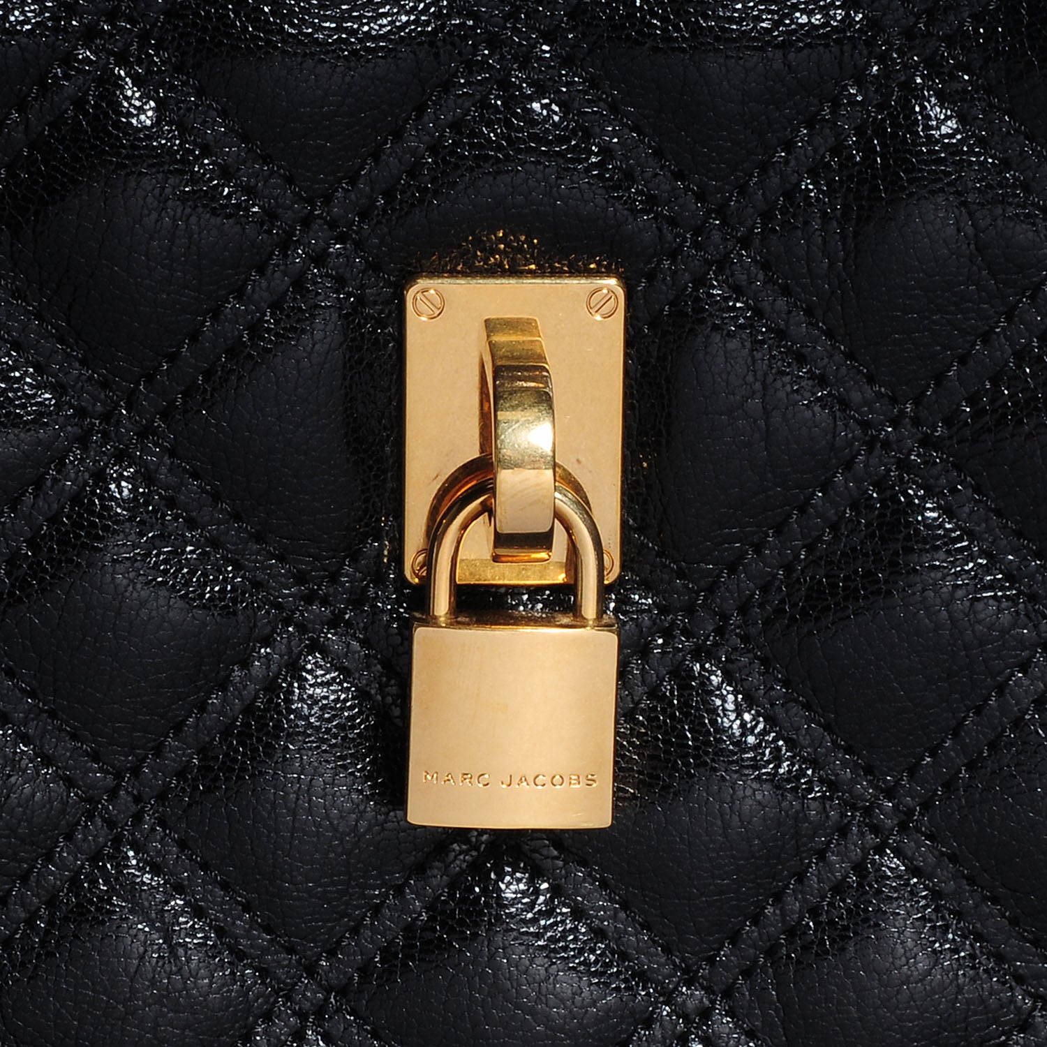 Marc Jacobs Lacquered Goatskin Quilting Class Satchel Black 5 of 10