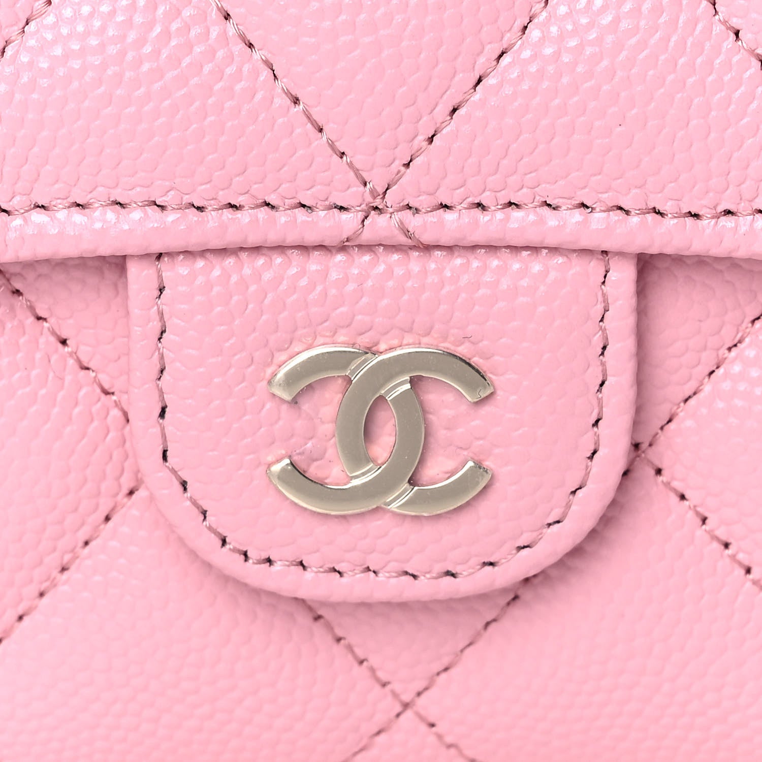 Chanel Caviar Quilted Large Gusset Flap Wallet Light Pink 9 of 12