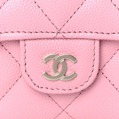 Chanel Caviar Quilted Large Gusset Flap Wallet Light Pink 9 of 12