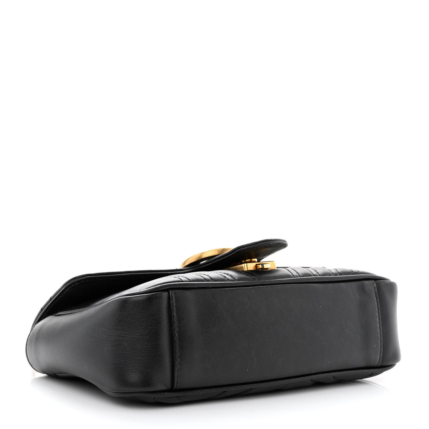 Calfskin Matelasse Mini GG Marmont Shoulder Bag Black
