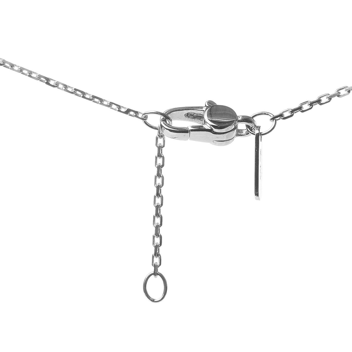 18K White Gold Diamond 10mm Icon Twirl Pendant Necklace