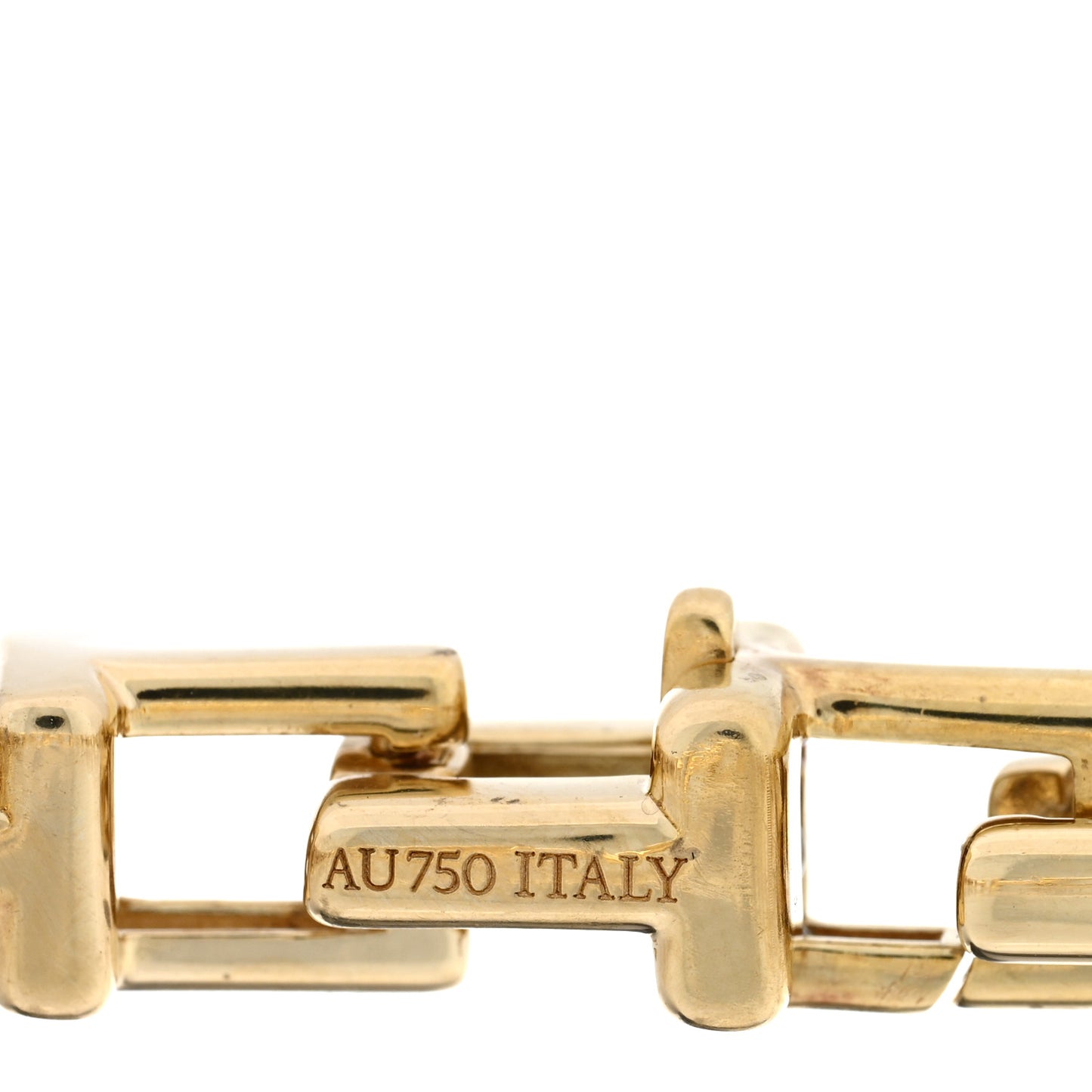 18K Yellow Gold Wide T Chain Bracelet