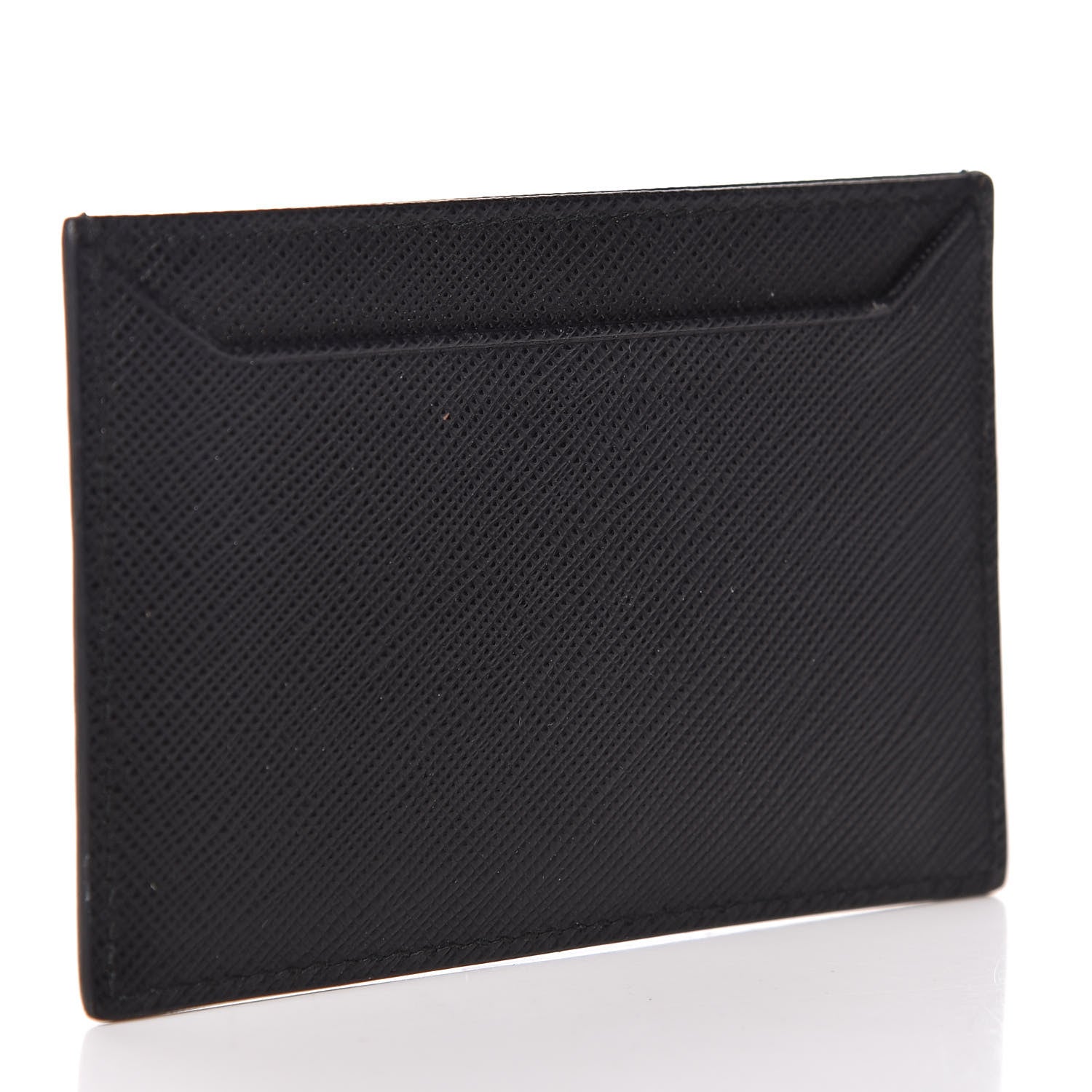 Prada Saffiano Metal Card Case Black 3 of 6