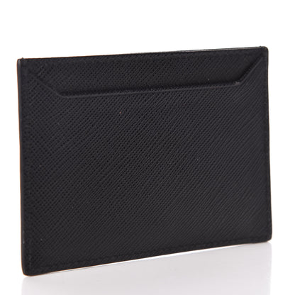 Prada Saffiano Metal Card Case Black 3 of 6