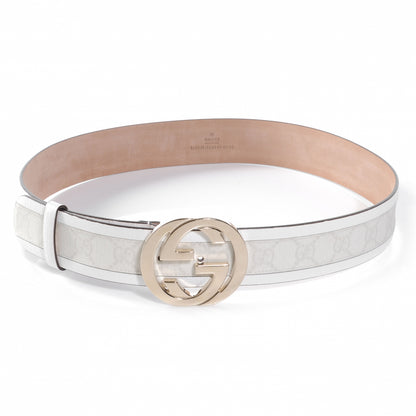 Gucci Monogram Interlocking G Belt 85 34 White 1 of 5