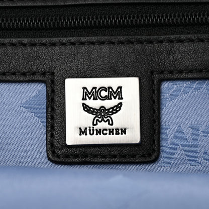 MCM Calfskin Visetos Diamond Print Backpack Blue 6 of 12