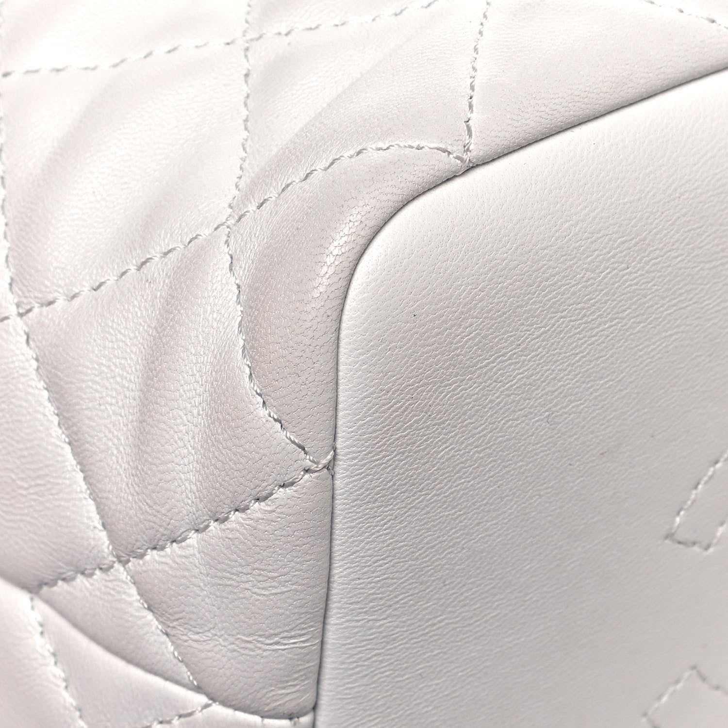 Chanel Lambskin Quilted Small Perfect Meeting Hobo White 9 of 17