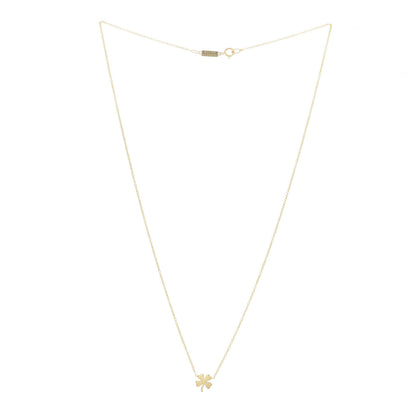Jennifer Meyer 18K Yellow Gold Mini Four-Leaf Clover Necklace 3 of 7