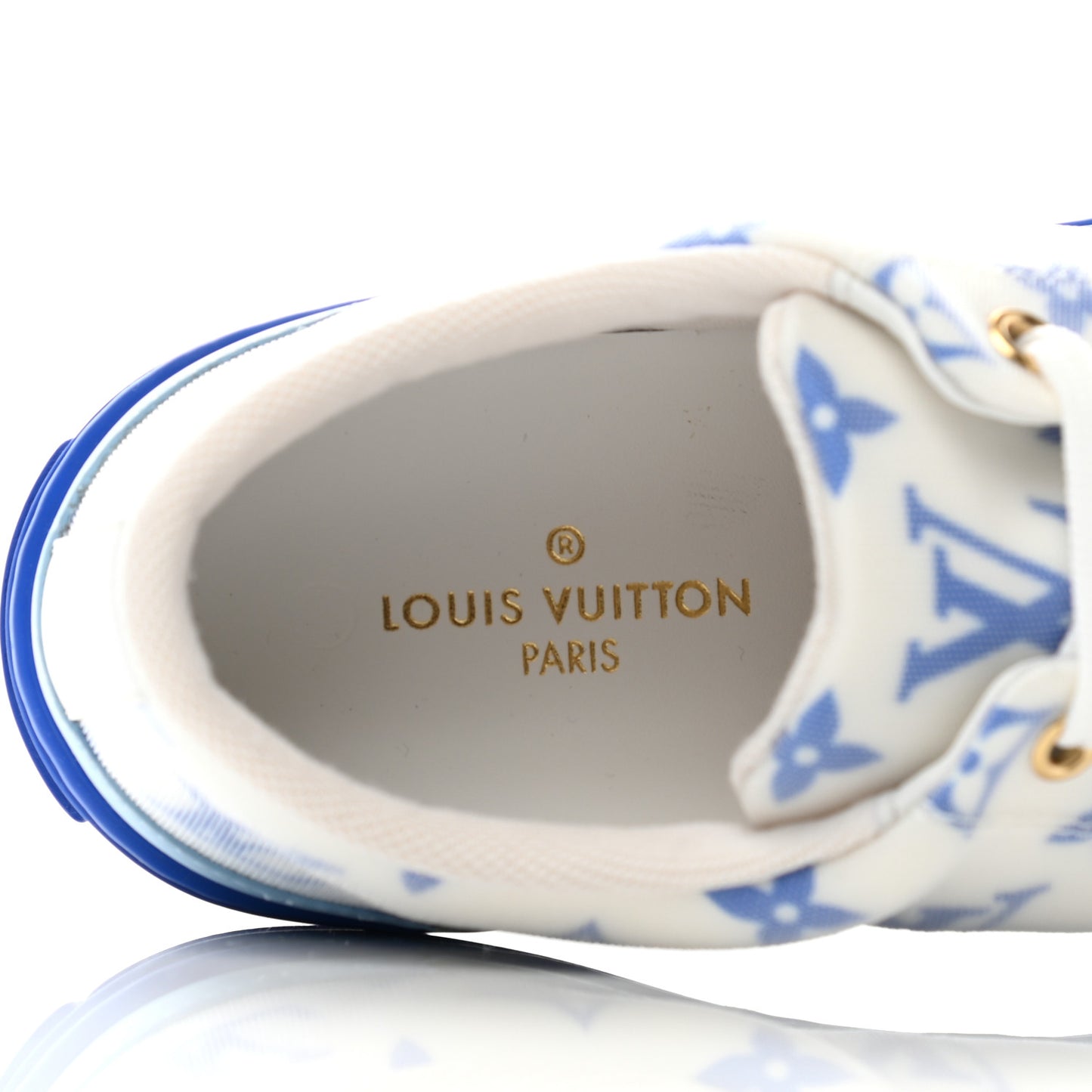 Technical Fabric Monogram Stellar Sneakers 37 Blue