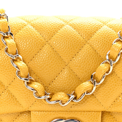 Chanel Caviar Quilted Mini Rectangular Flap Yellow 8 of 10