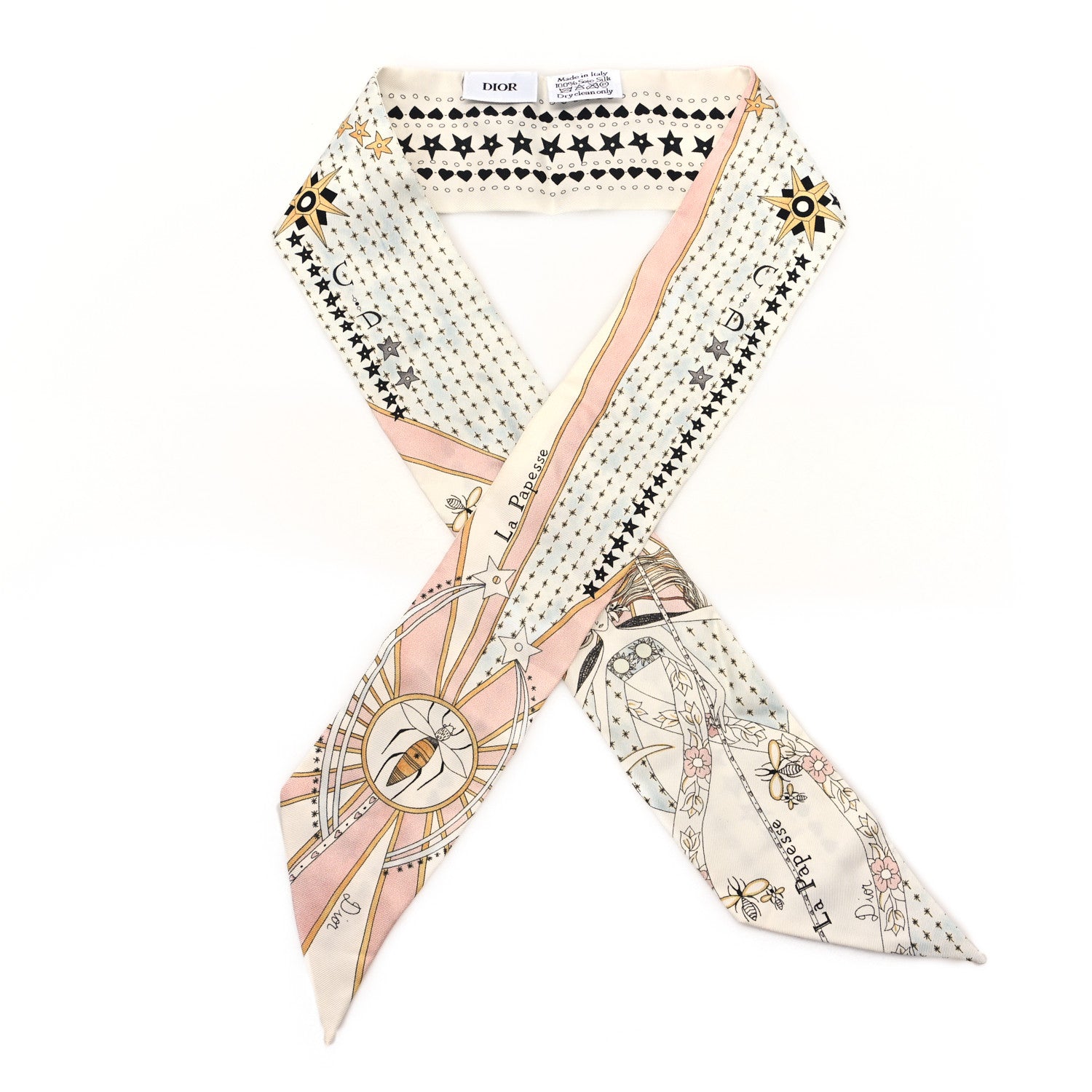Christian Dior Silk High Priestess Tarot Mitzah Scarf Off White 1 of 3