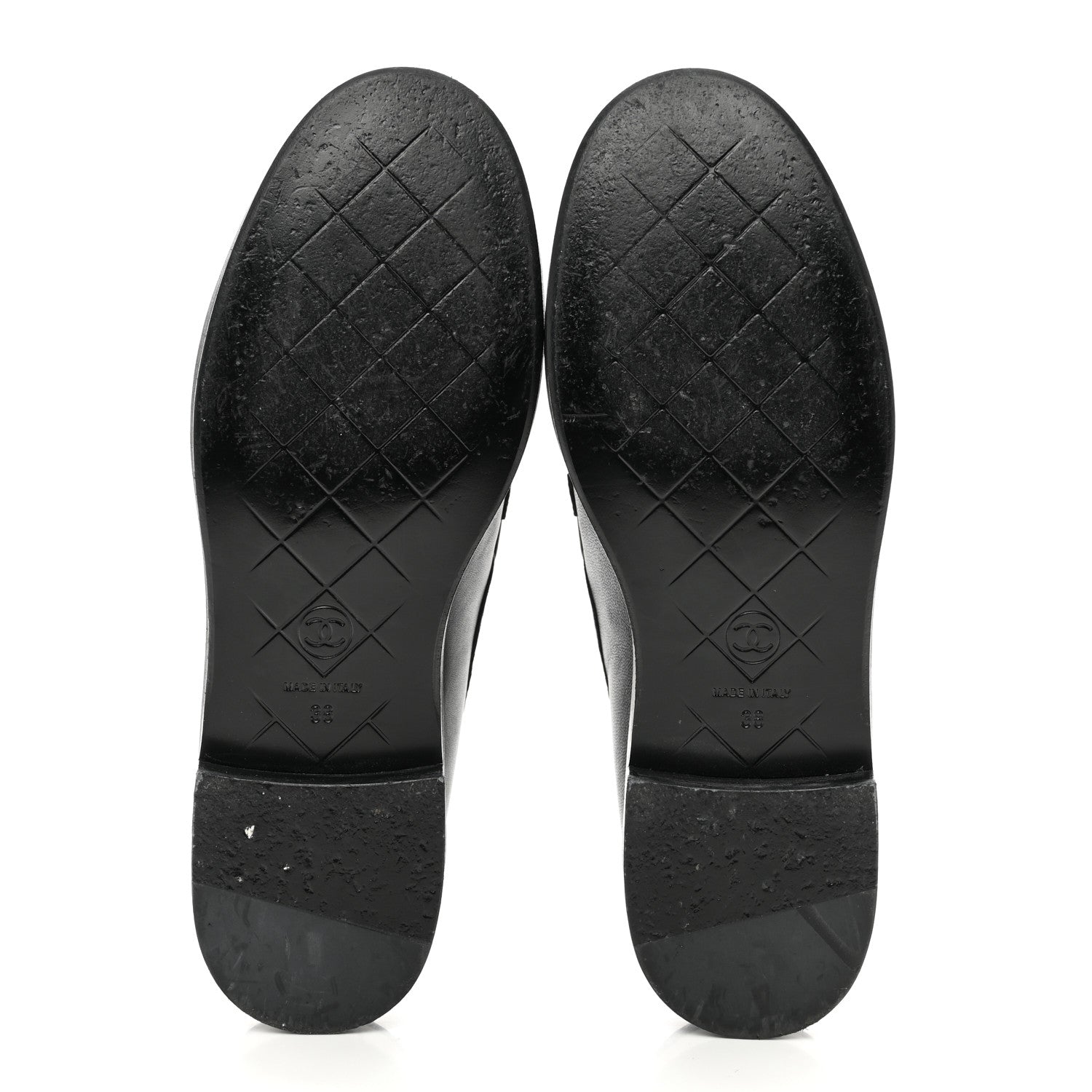 Chanel Lambskin Quilted CC Turnlock Loafers 38 Black 5 of 8