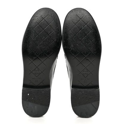 Chanel Lambskin Quilted CC Turnlock Loafers 38 Black 5 of 8