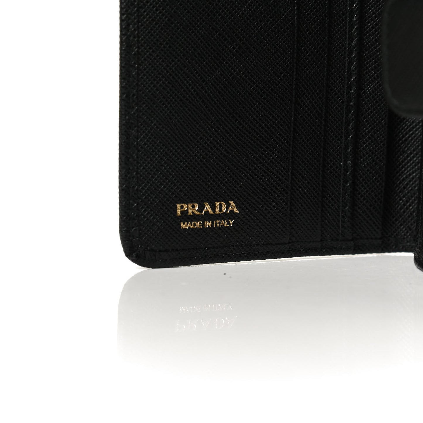 Saffiano Metal Compact Wallet Black