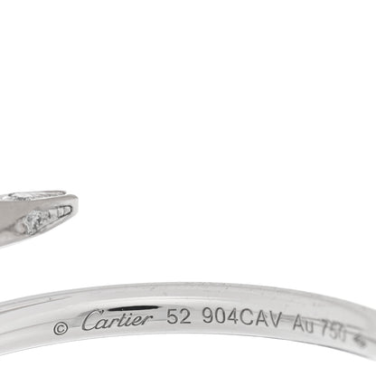 Cartier 18K White Gold Diamond Small Juste Un Clou Ring 52 6 4 of 5