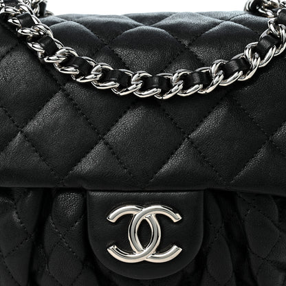 Chanel Washed Lambskin Quilted Mini Chain Around Flap Black 8 of 10