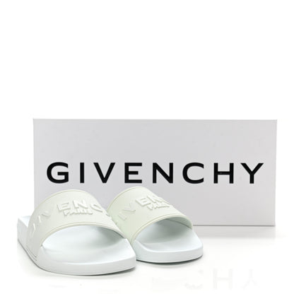 Givenchy Rubber Logo Pool Slide Sandals 38 White 8 of 8
