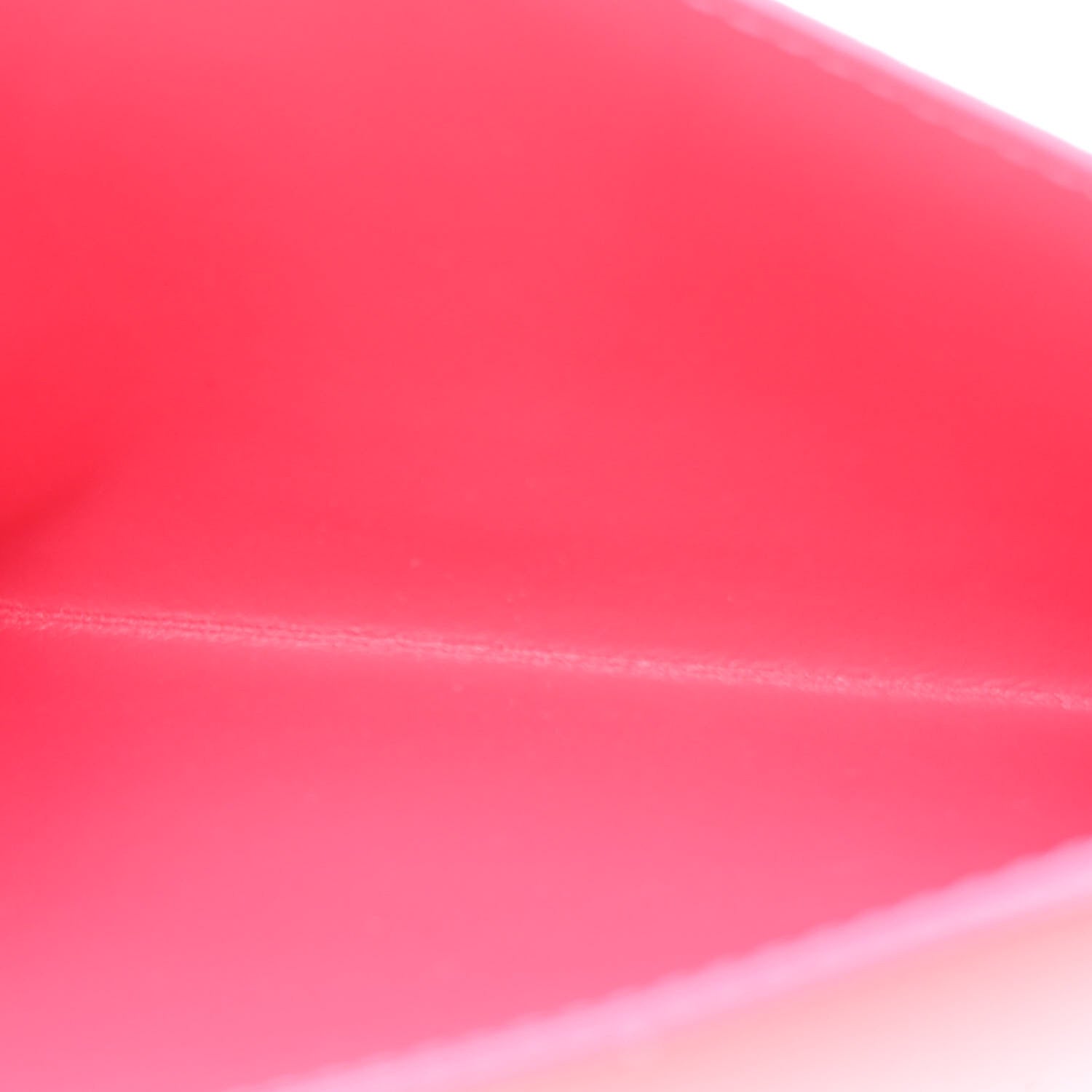 Louis Vuitton Damier Azur Studded Pochette Felicie Chain Wallet Fuchsia 8 of 13