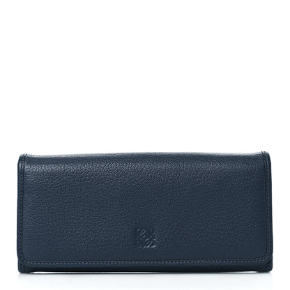 Loewe Goatskin Continental Wallet Navy 1 of 8