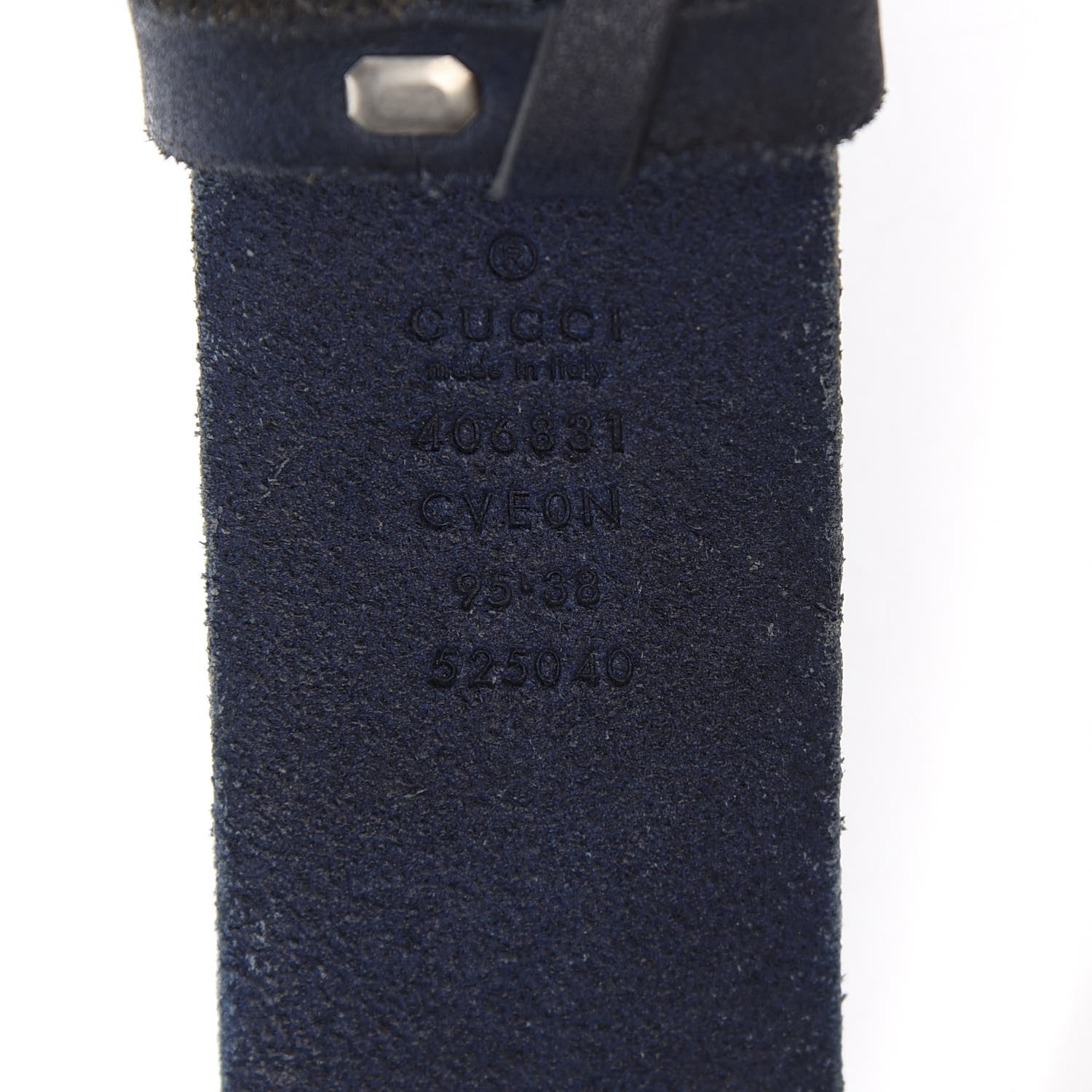 Gucci Cuoio Toscano Nickel Double Double G 40mm Belt 95 38 Blue 5 of 5