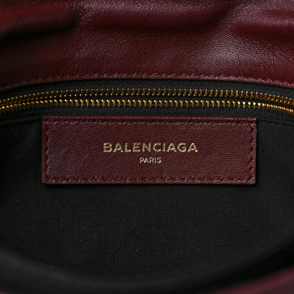 Balenciaga Chevre Gold Metallic Edge Hardware Envelope Clutch Bordeaux 5 of 7