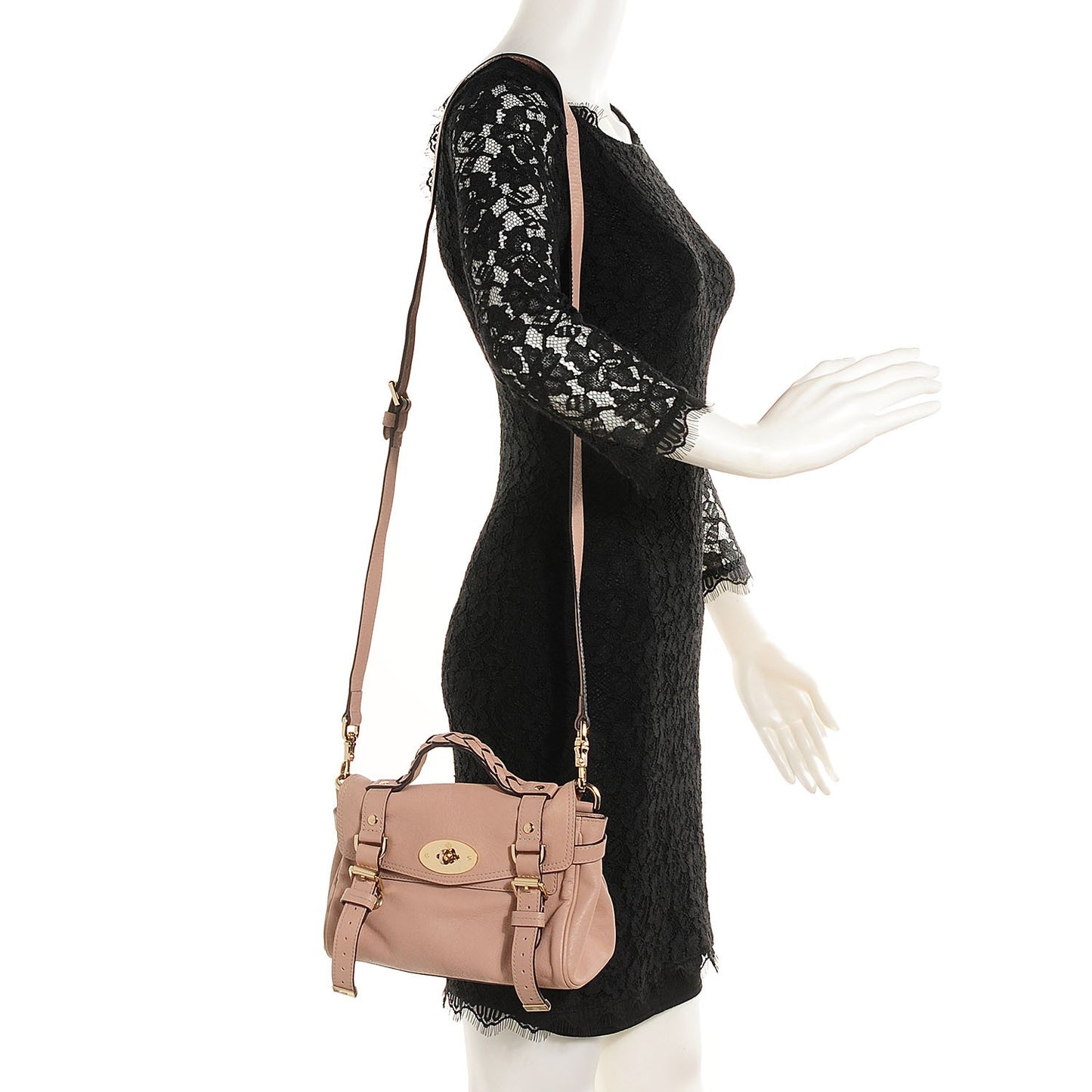 Soft Calf Fur Print Mini Alexa Pinky Mink