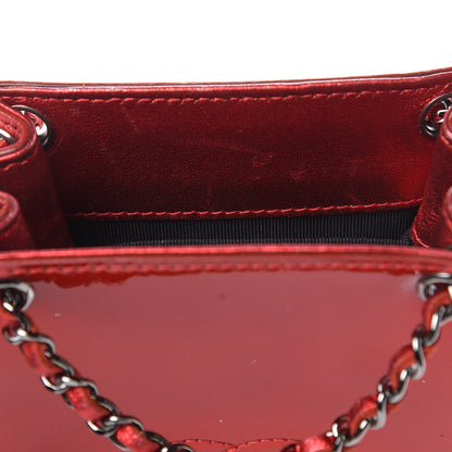 Chanel Metallic Patent Crossbody CC Phone Holder Red 9 of 9