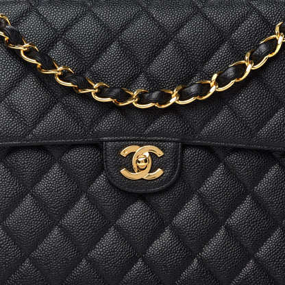 Chanel Caviar Quilted Jumbo Single Flap Black 8 of 10