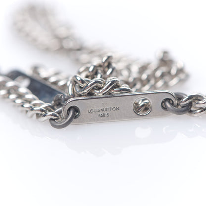 Louis Vuitton Monogram Eclipse Plate Necklace 6 of 9