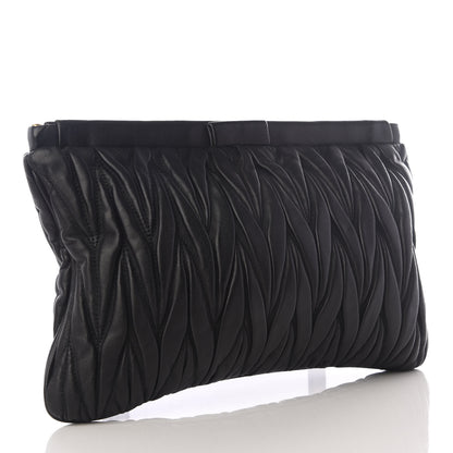 Miu Miu Nappa Matelasse Crossbody Clutch Black 2 of 8