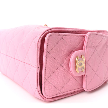 Chanel Caviar Quilted Mini Chanel 25 Handbag Pink 10 of 10