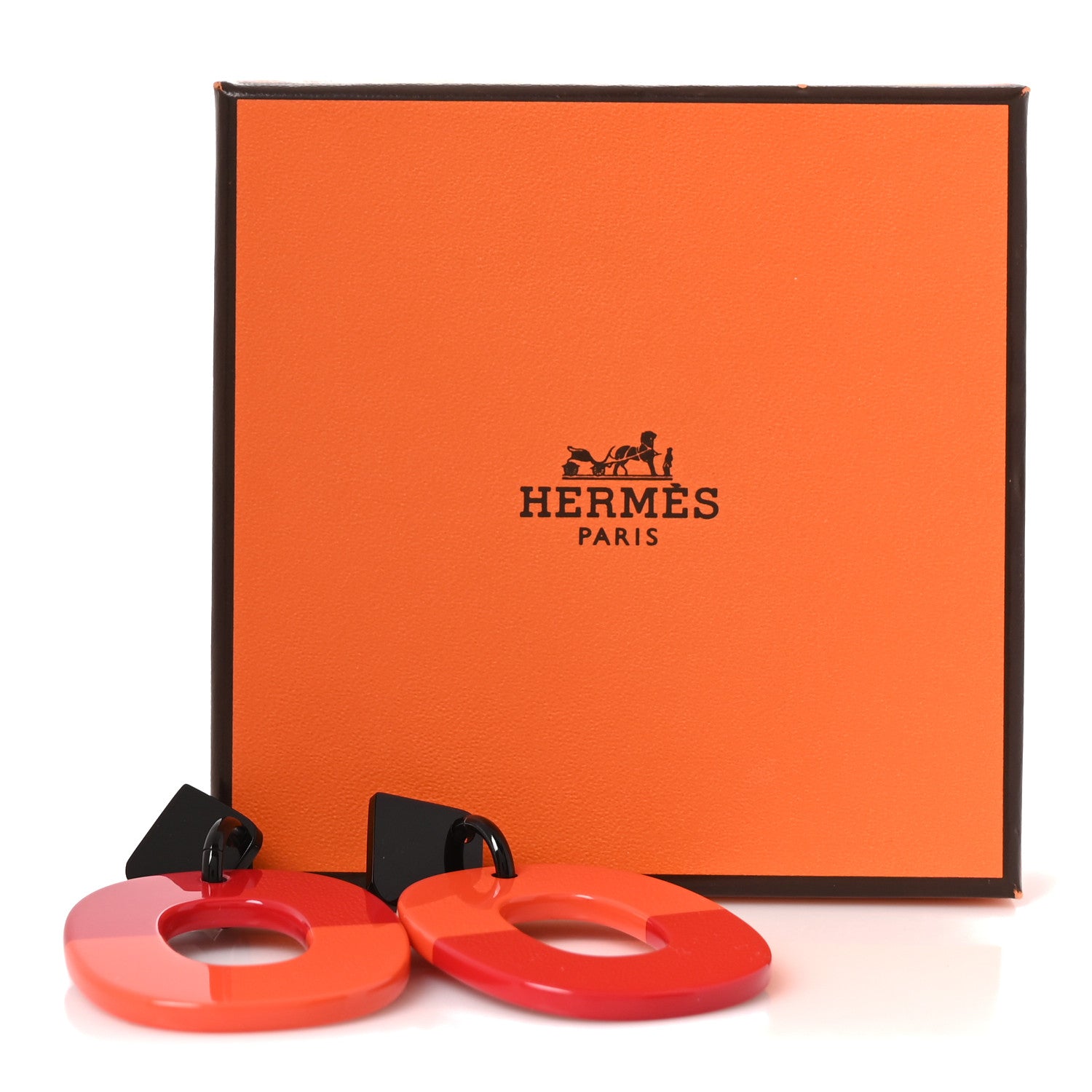 Hermes Lacquered Isthme Earrings 5 of 5