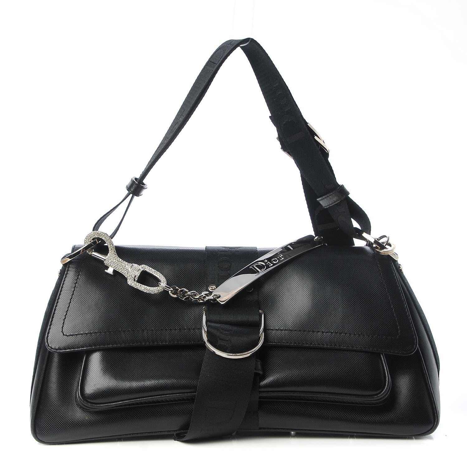 Christian Dior Coated Canvas Crystal Hardcore Bag Black 1 of 9
