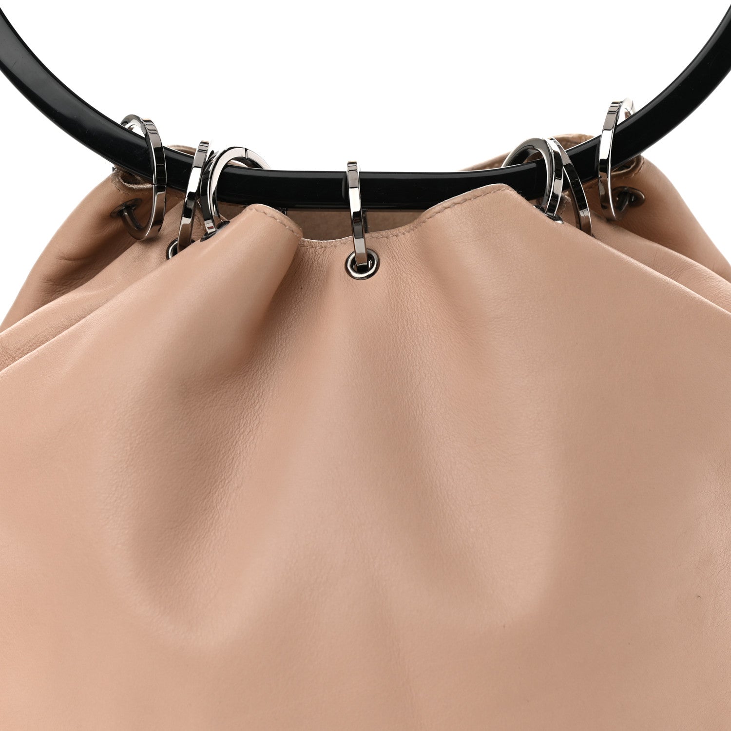 Gucci Calfskin Loop Bucket Tote Beige 8 of 13