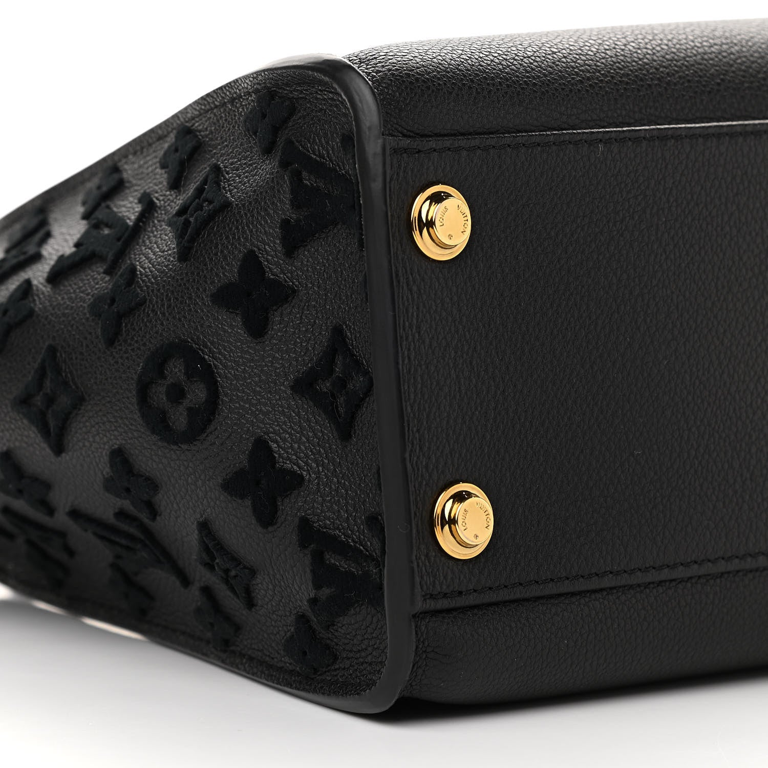Louis Vuitton Calfskin Monogram Tufting On My Side Black 7 of 9