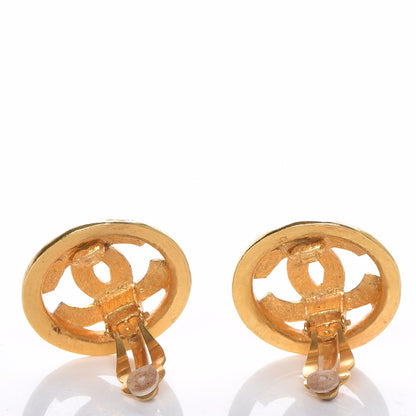 Chanel CC Clip On Earrings Gold 3 of 5