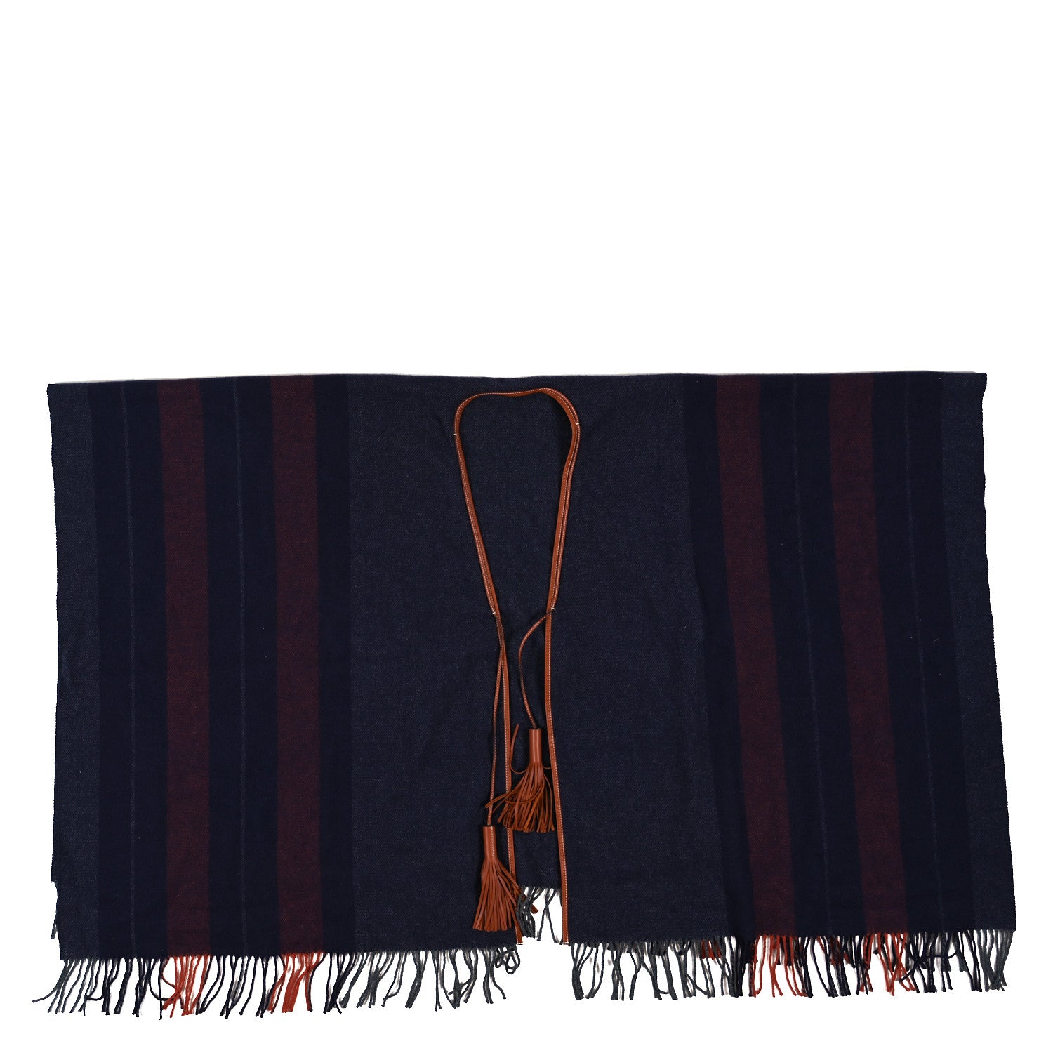 Hermes Merino Wool Cashmere Rocabar Poncho Gris 1 of 3