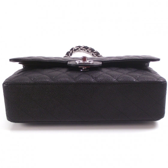 Caviar Jumbo Double Flap Black