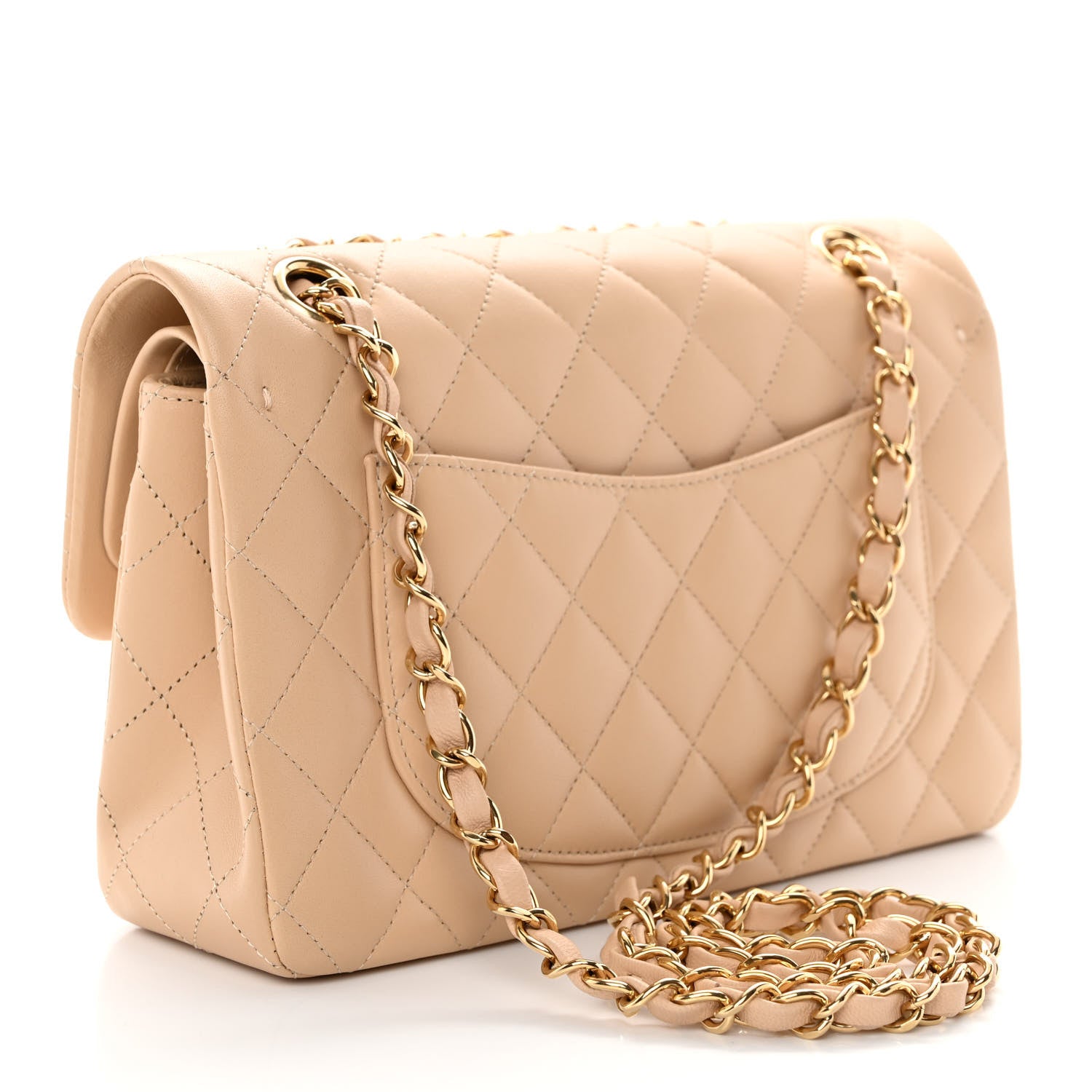 Chanel Lambskin Quilted Small Double Flap Beige 2 of 12