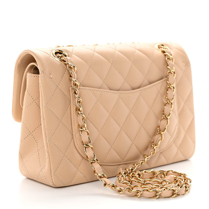 Chanel Lambskin Quilted Small Double Flap Beige 2 of 12