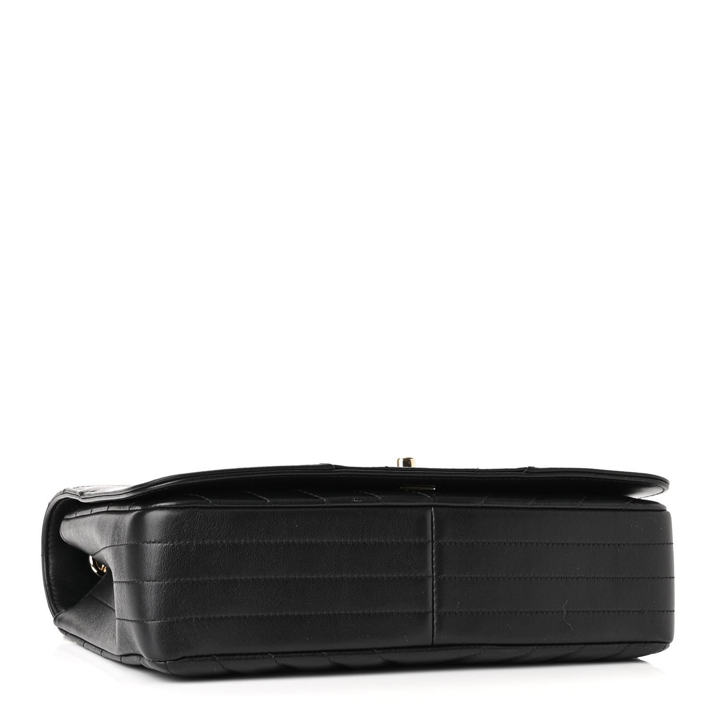 Lambskin Chevron Quilted Mini Statement Flap Black
