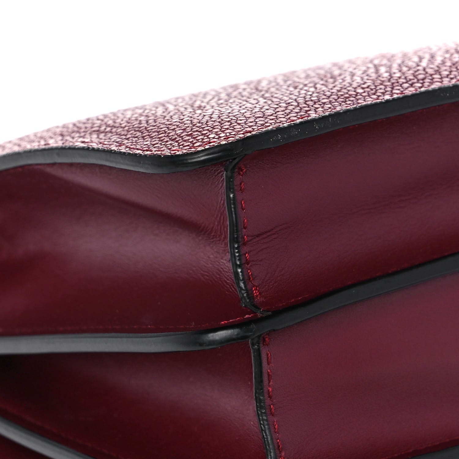 Bulgari Calfskin Galuchat Serpenti Forever Crossbody Plum 11 of 15