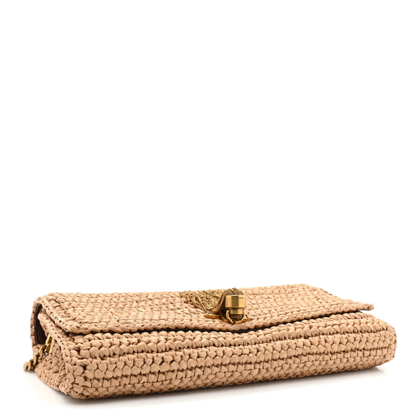 Raffia Monogram Tassel Kate 99 Dark Nude