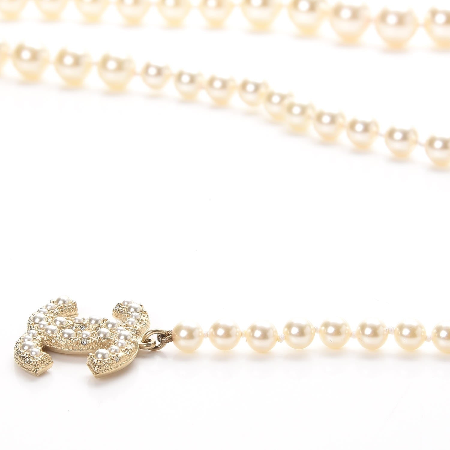 Chanel Pearl CC Double Strand Belt Gold 6 of 8