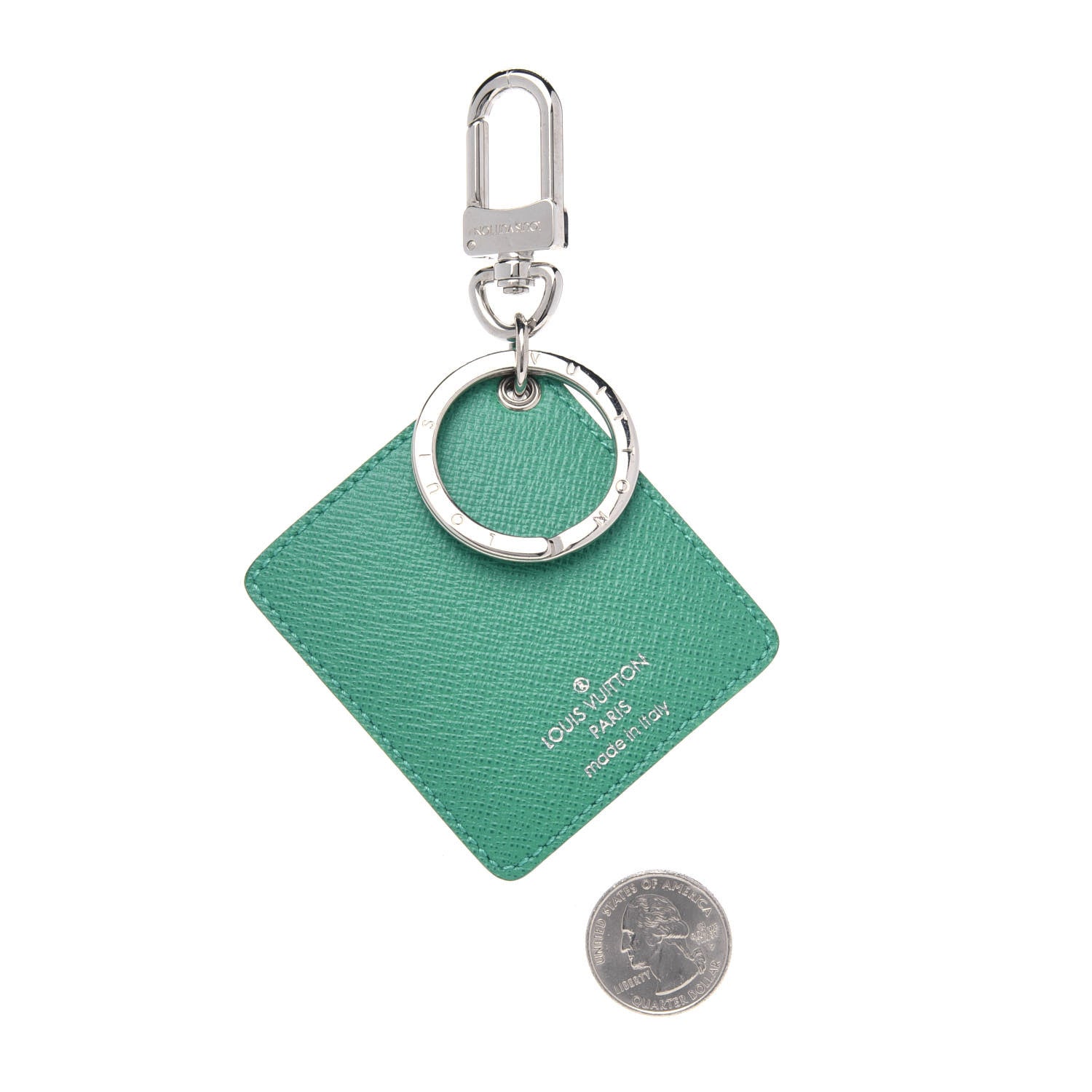 Louis Vuitton Damier Graphite Illustre V Bag Charm Key Holder Green 2 of 2