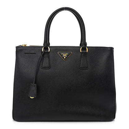 Prada Saffiano Medium Galleria Double Zip Tote Black 1 of 12