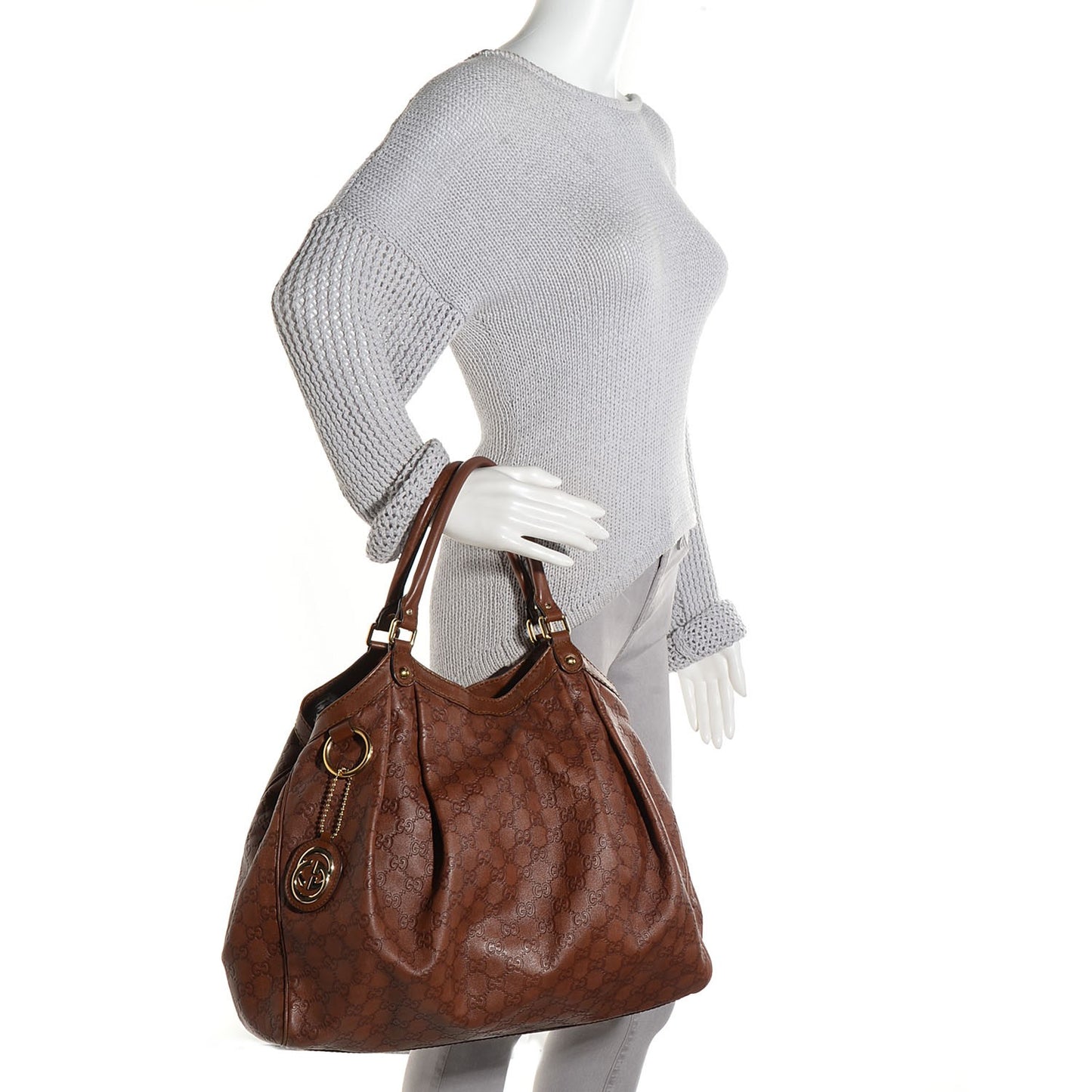 Guccissima Large Sukey Tote Brown