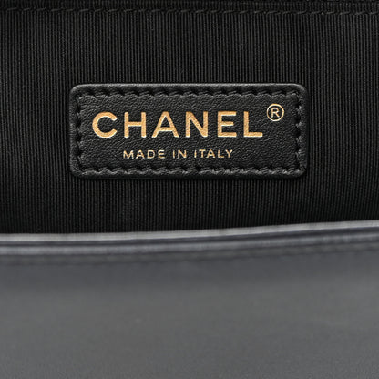 Chanel Metallic Lambskin Quilted Large Boy Flap Black 6 of 14