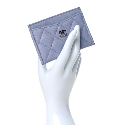 Chanel Caviar Quilted Card Holder Light Purple 2 of 10