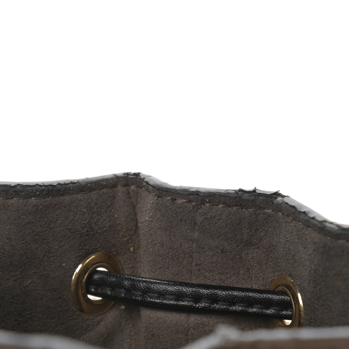 Vitello Liberty F is Fendi Bi-Color FF 1974 Embossed Mini Mon Tresor Bucket Bag Maya Black